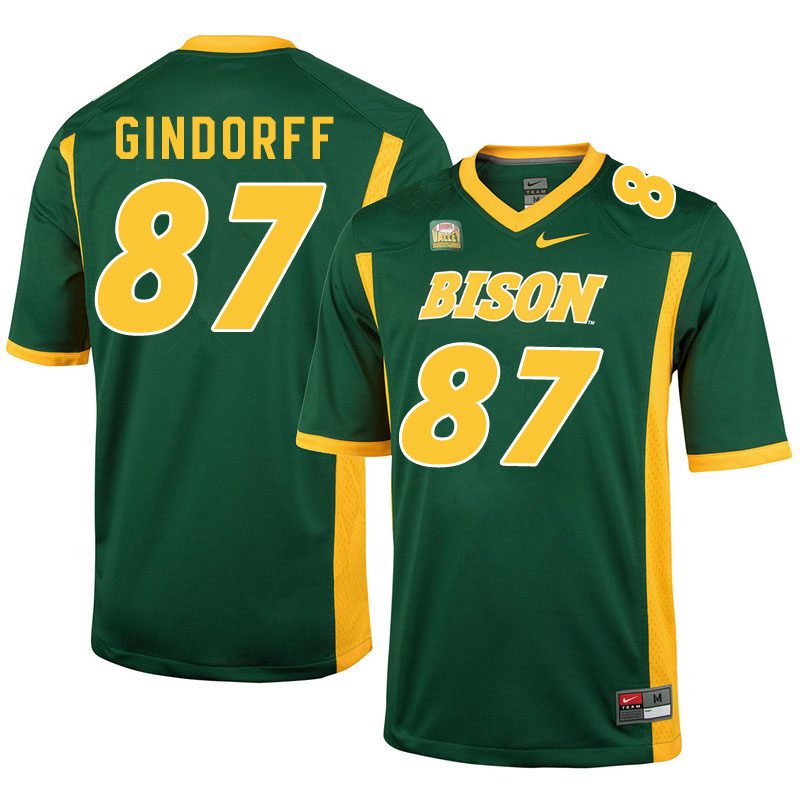 Men #87 Noah Gindorff North Dakota State Bison College Football Jerseys Sale-Green
